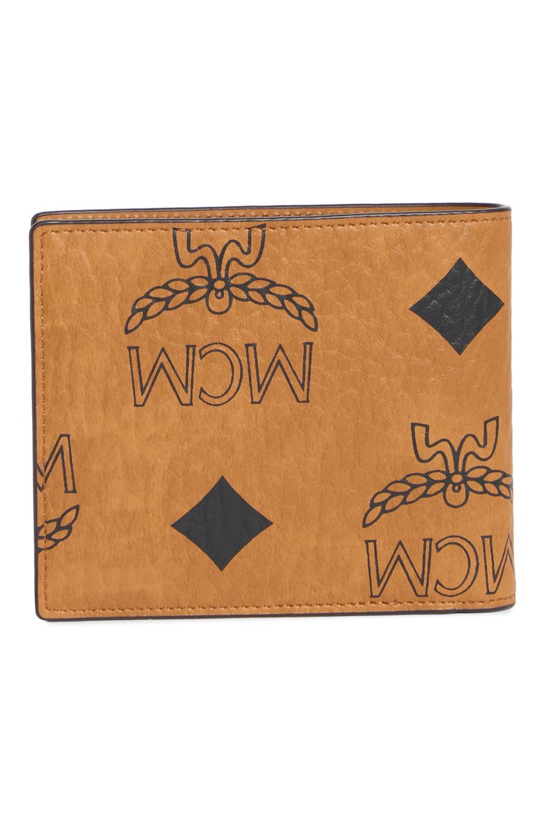 Aren Small Visetos Bifold Wallet, Alternate, color, COGNAC