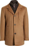 Johnston & Murphy Upton Car Coat with Removable Bib