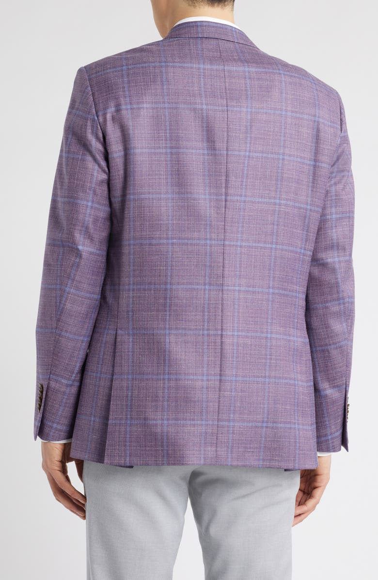 Peter Millar Flynn Classic Fit Plaid Wool & Silk Blend Sport Coat, Alternate, color, 