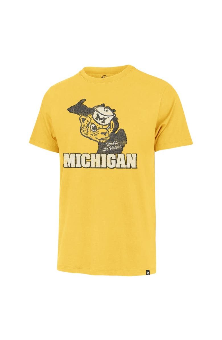 '47 Men's '47 Maize Michigan Wolverines Local Franklin T-Shirt, Alternate, color, 