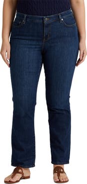 Lauren Ralph Lauren Mid Rise Straight Leg Jeans