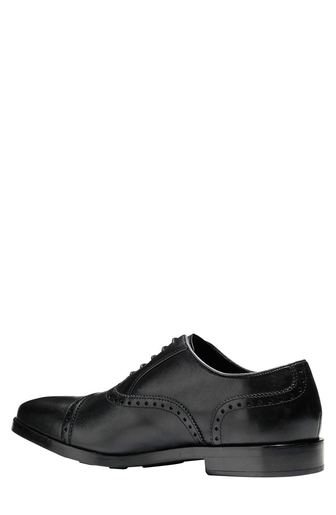 'Hamilton' Cap Toe Oxford, Alternate, color, BLACK LEATHER