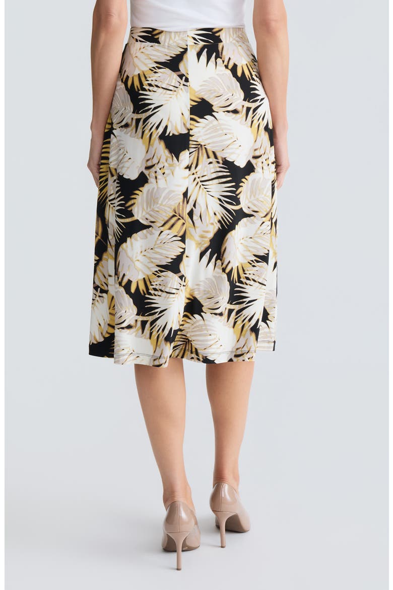 Palm Print Knit Midi Skirt, Alternate, color, BLACK MULTI