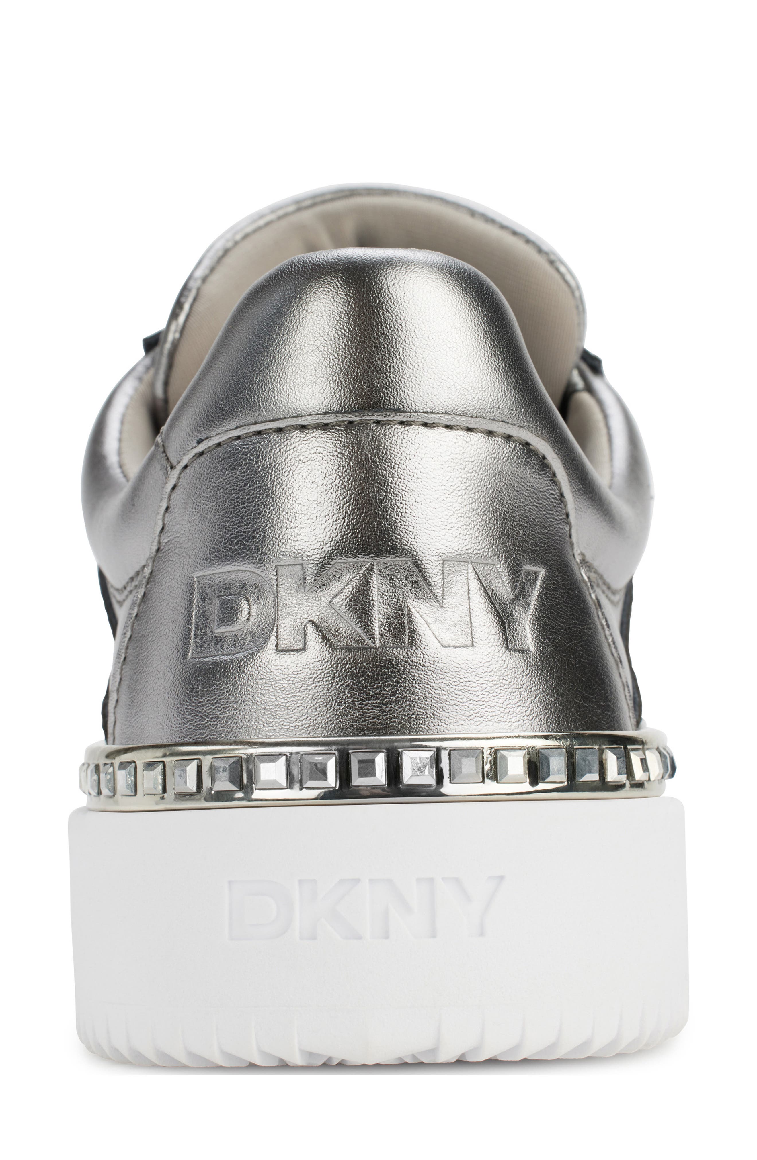 DKNY Beverly Hidden Wedge Sneaker, Alternate, color, Nickel