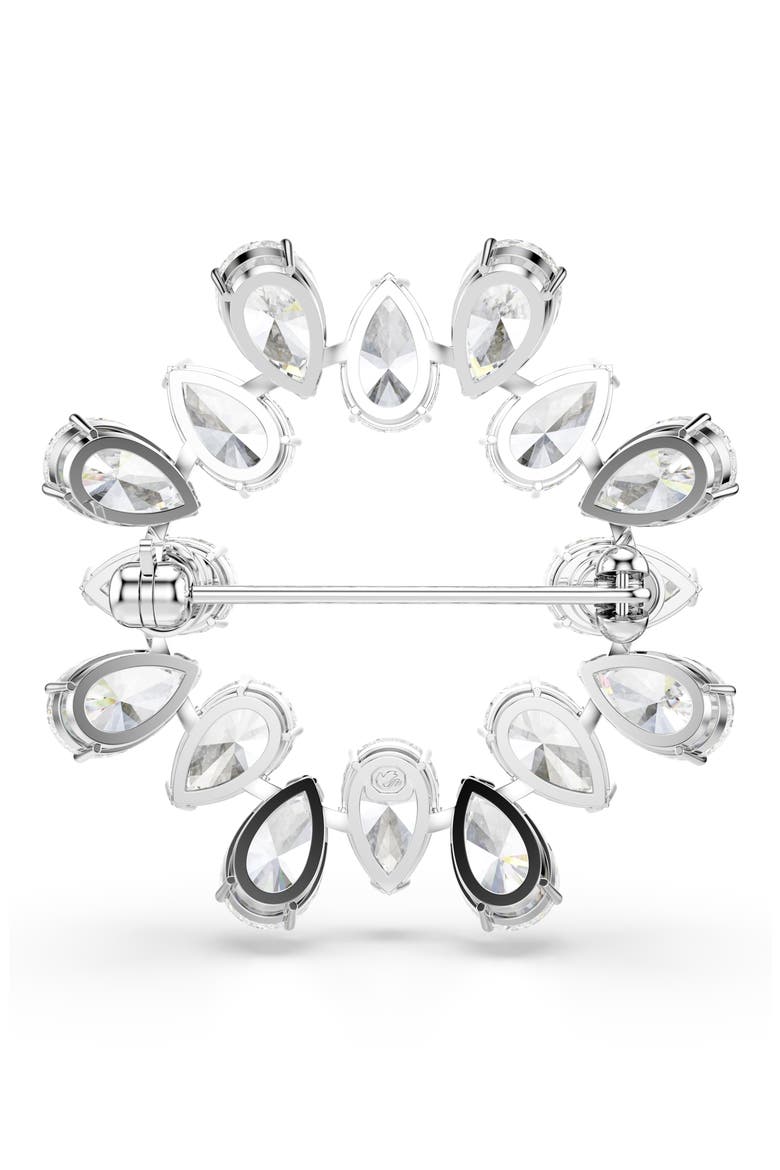 Matrix Pear-Cut Crystal Brooch, Alternate, color, WHITE
