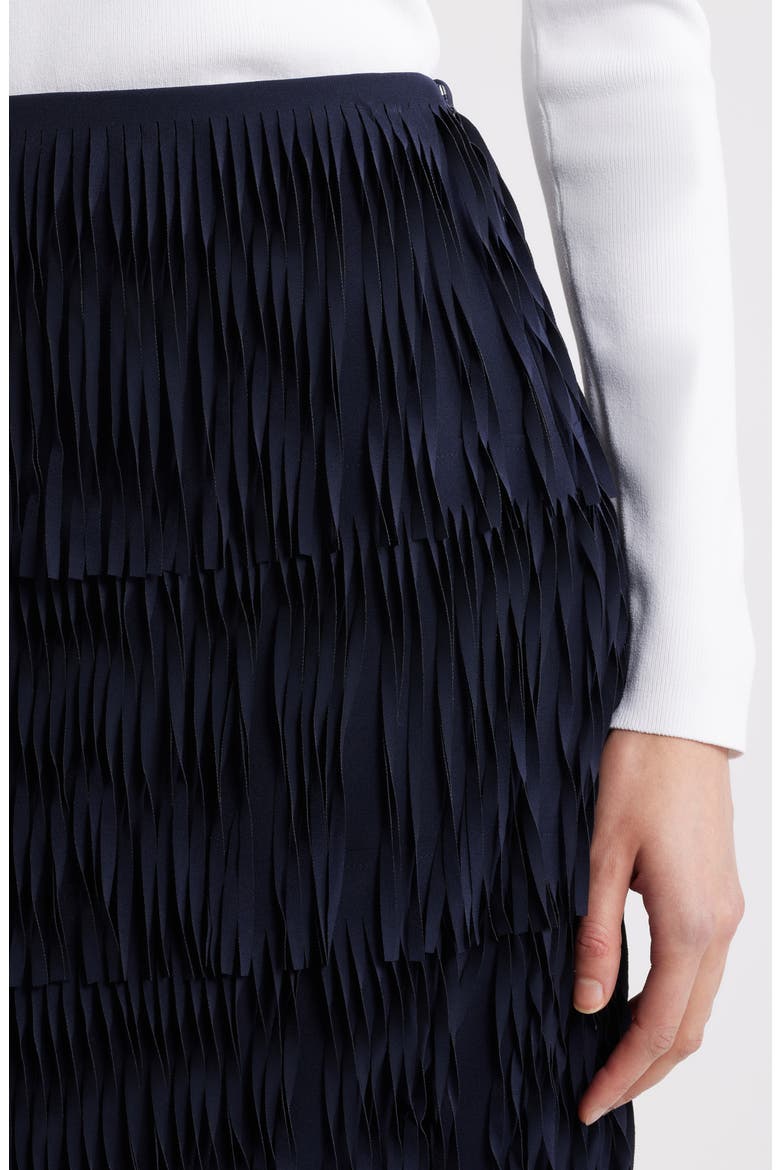 The Tilda Fringe A-Line Skirt, Alternate, color, NAVY