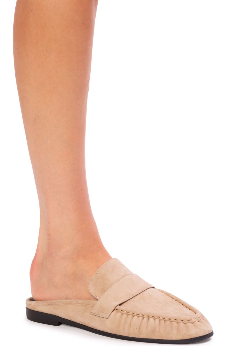 BLACK SUEDE STUDIO Gabby Mule Loafer, Alternate, color, Tan Suede