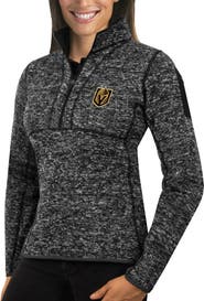 ANTIGUA Women's Antigua Charcoal Vegas Golden Knights Fortune Half-Zip Sweatshirt
