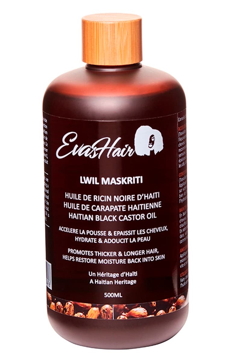 EvasHair Haitian Black Castor Oil, Main, color, Brown