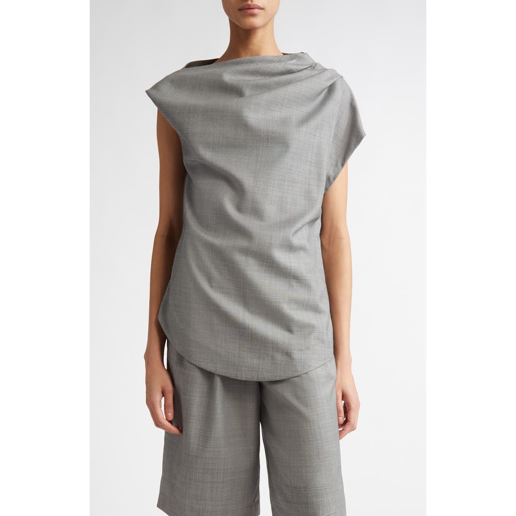 LOULOU STUDIO LOULOU DE SAISON LYRA DRAPED VIRGIN WOOL TOP