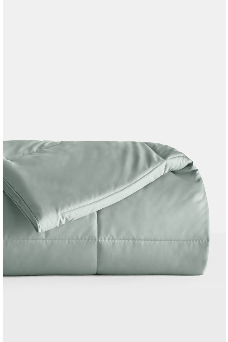 All Season Premium Down Alternative Solid Comforter, Alternate, color, EUCALYPTUS