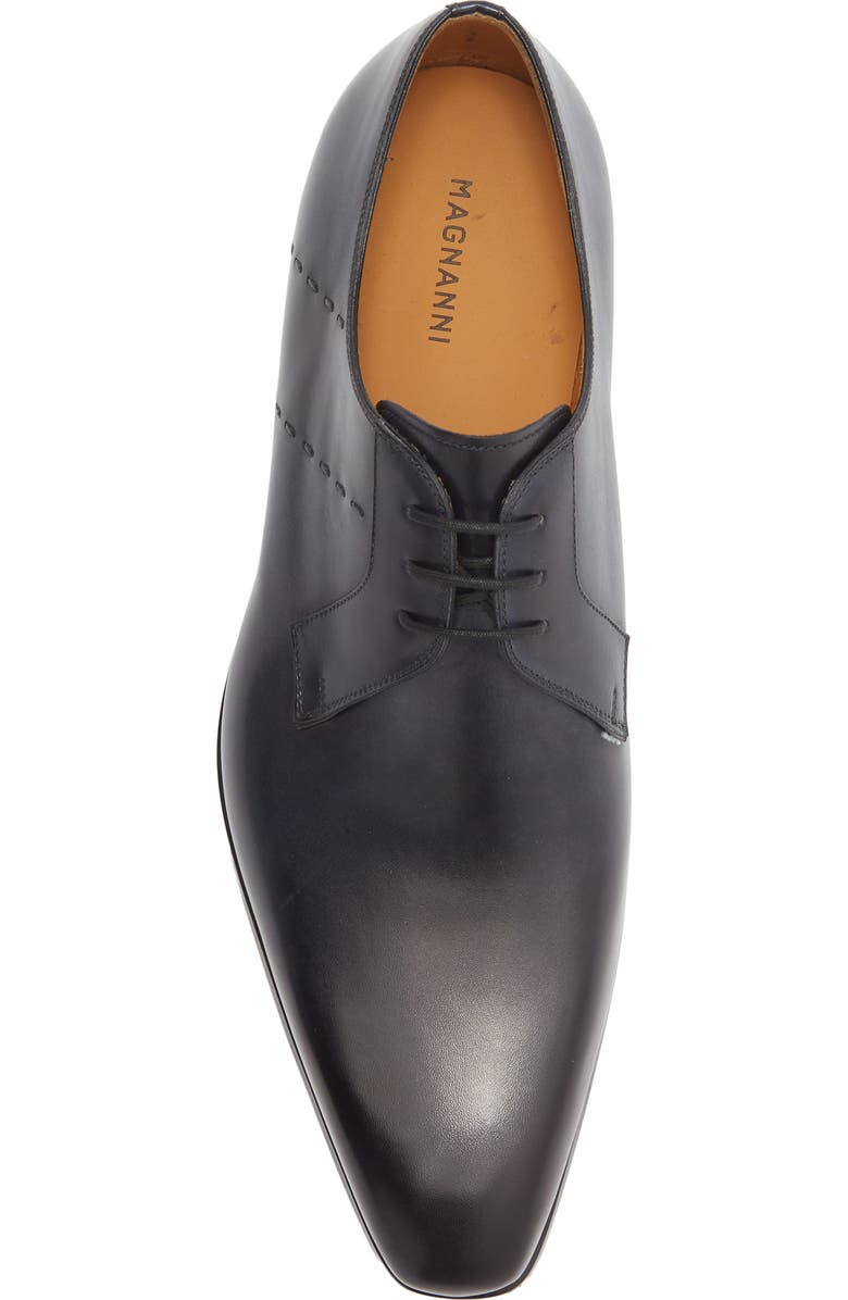 Magnanni Leather Derby, Alternate, color, Navy