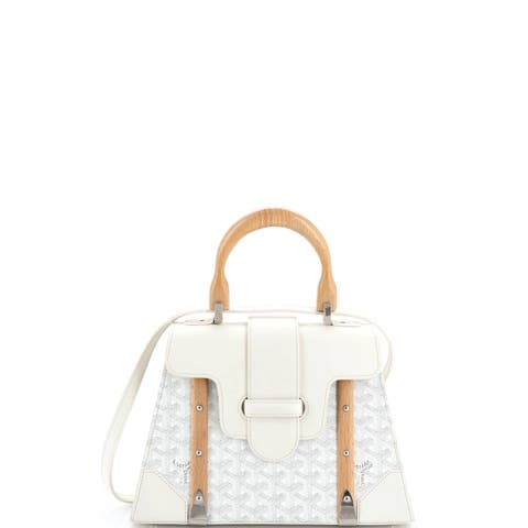 Saigon Top Handle Bag Coated Canvas with Leather PM