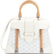 Pre-Owned Goyard Saigon Top Handle Bag Coated Canvas with Leather PM