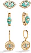 BaubleBar Stay Grounded Evil Eye Earrings