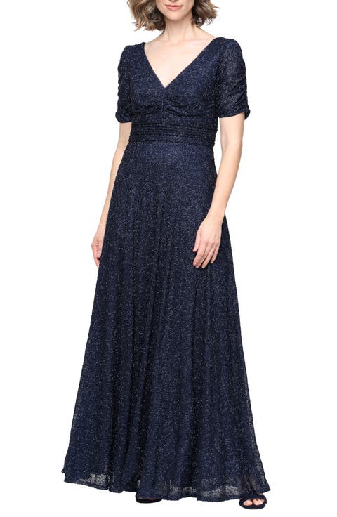 Sequin Empire Waist Gown