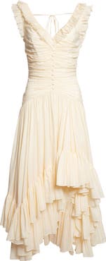 Cinq à Sept Rosalba High-Low Cotton & Silk Cocktail Dress