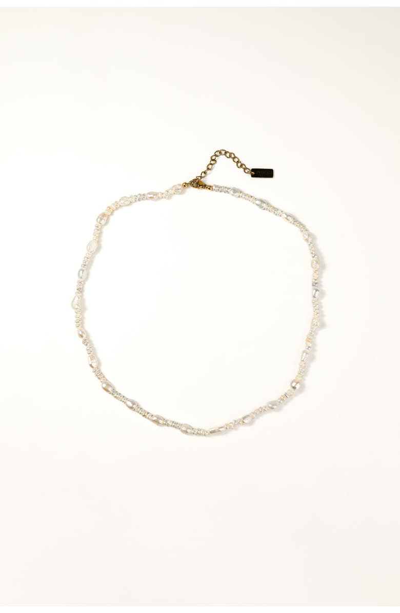 Zynnia Collective Dew Pearl Necklace, Main, color, Ivory