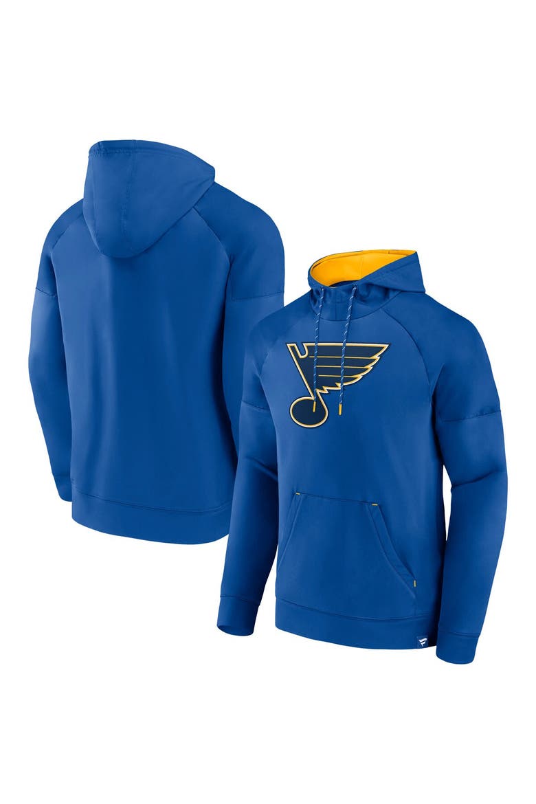 Men's Fanatics  Royal St. Louis Blues Iconic Defender Raglan Pullover Hoodie, Main, color, Royal