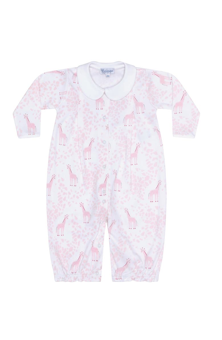 Nellapima Pink Giraffe Print Converter Gown - Baby, Main, color, Pink