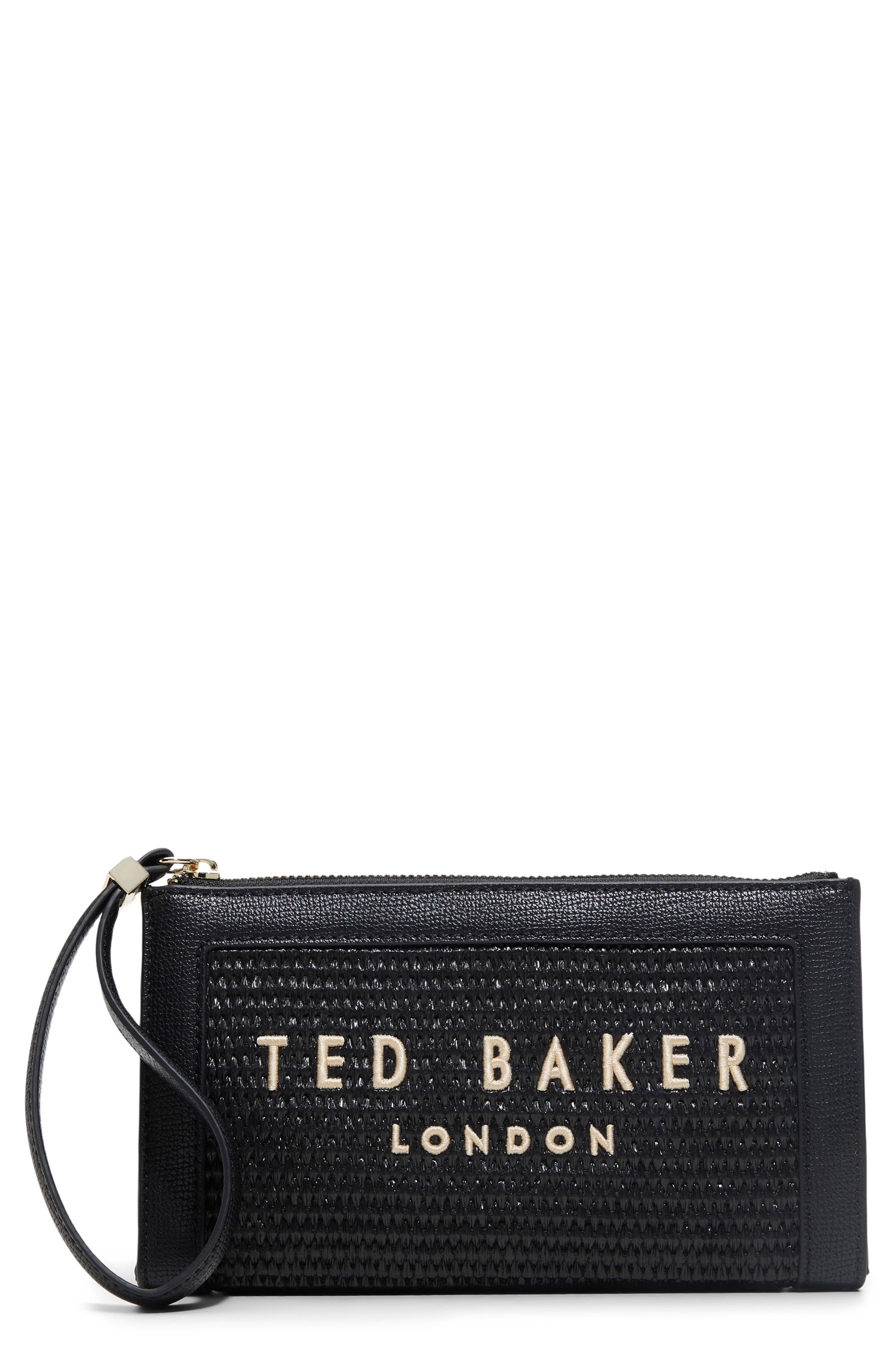 Ted Baker London Naomi Wristlet, Main, color, Black