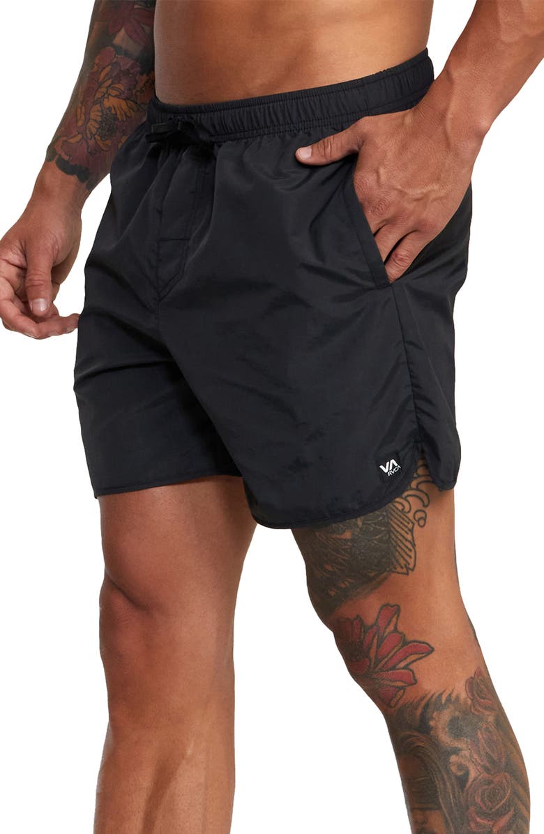 RVCA Outsider Basecamp Nylon Drawstring Shorts, Alternate, color, 