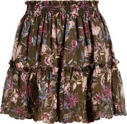 Treasure & Bond Floral Print Chiffon Miniskirt
