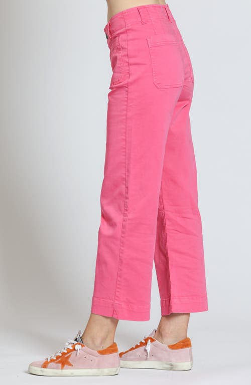 Apny Wide Leg Ankle Jeans In Pink