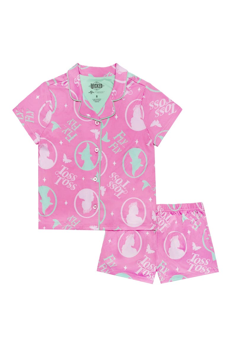 Kids' Wicked Milky Jersey Two-Piece Short Pajamas, Main, color, PINK