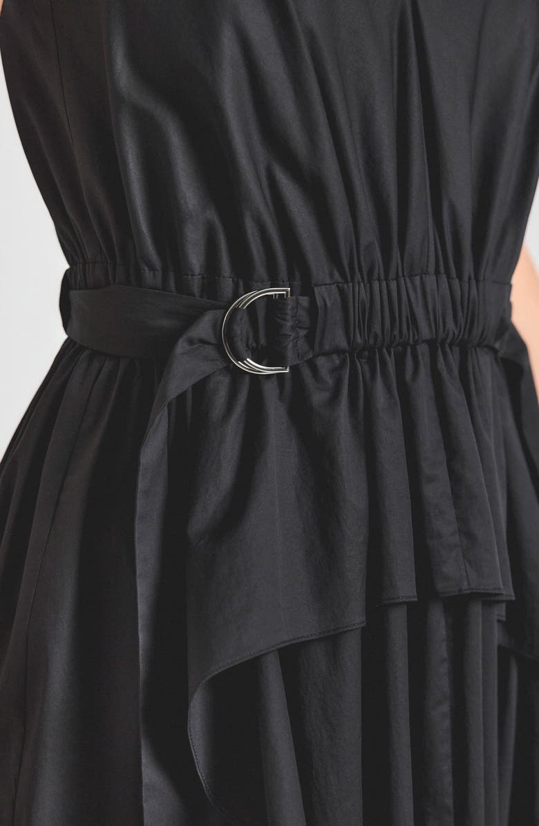 Derek Lam 10 Crosby Hattie Ruffle A-Line Dress, Alternate, color, Black