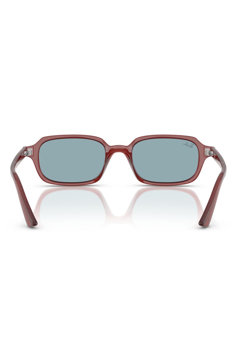 Ray-Ban Zuri 52mm Rectangle Sunglasses, Alternate, color, Rusty Brown Blue