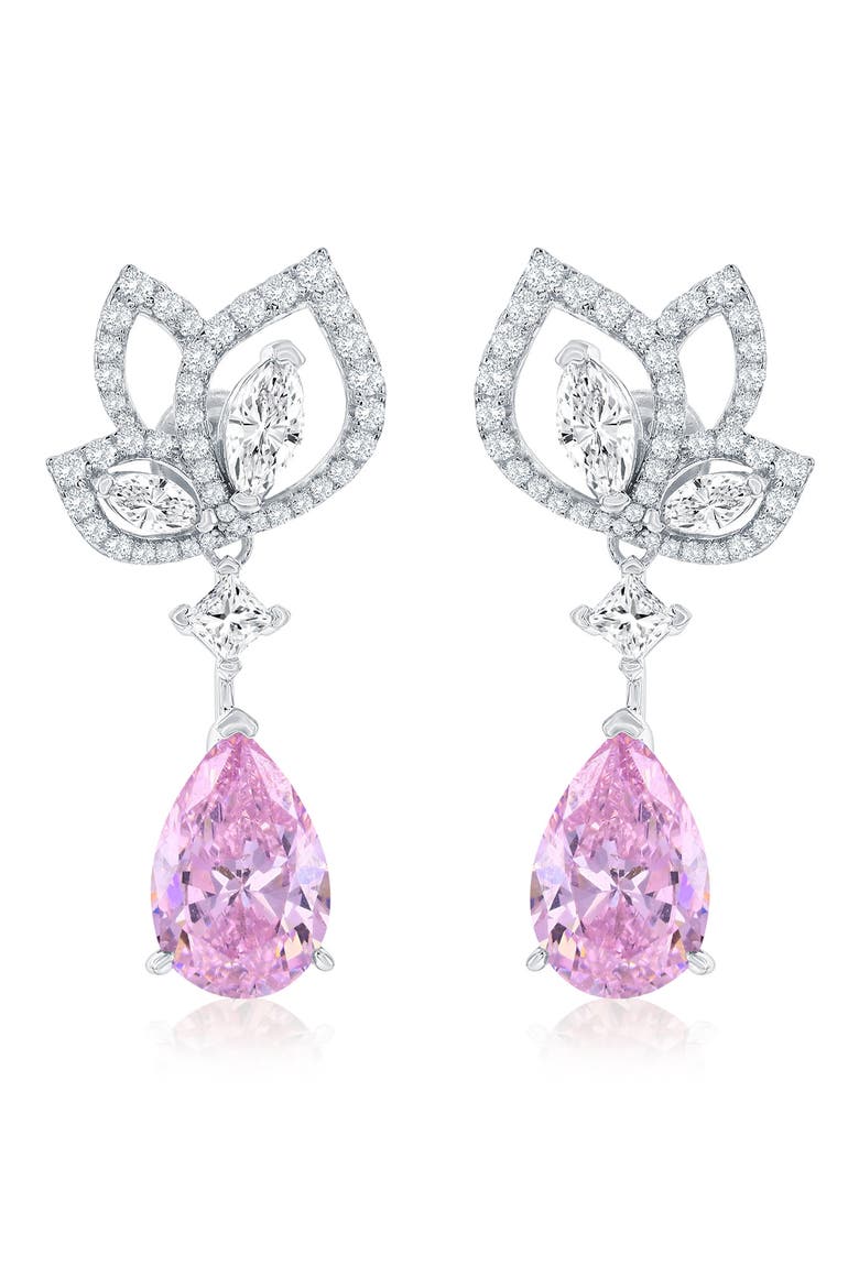 Gala Firework Drop Earrings, Main, color, PINK