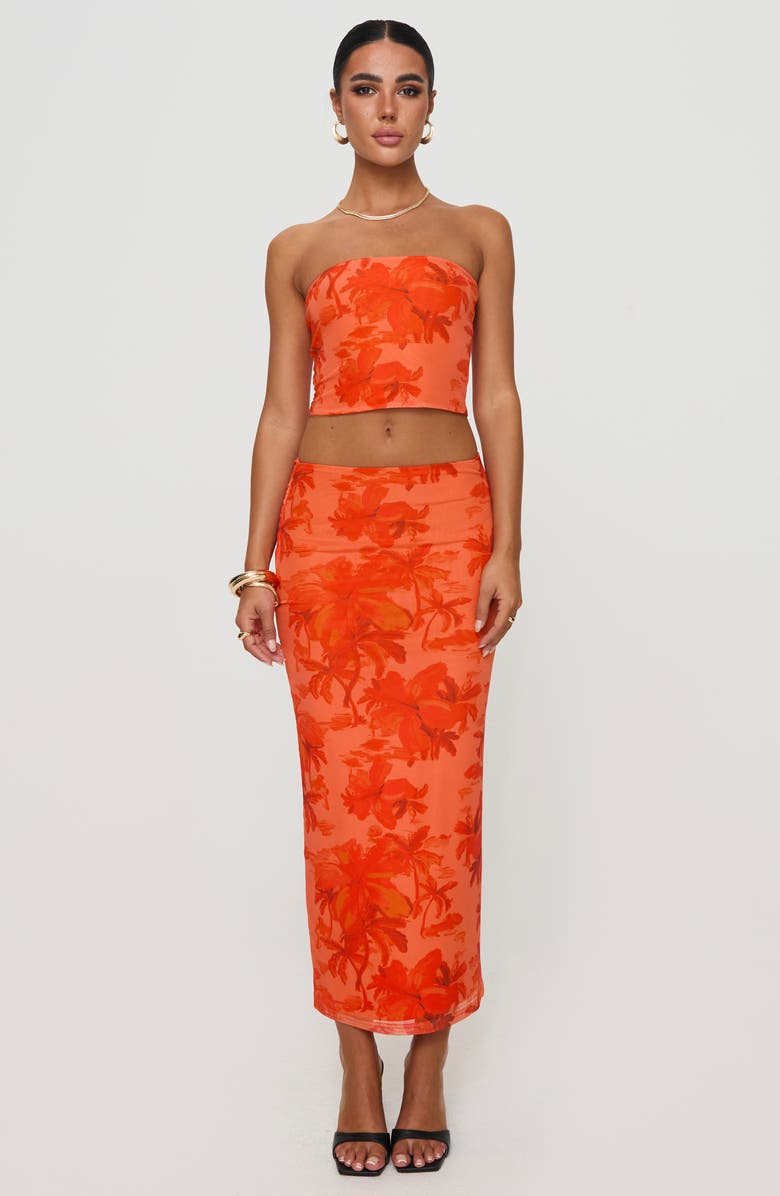 Princess Polly Leone Floral Tube Top & Maxi Skirt Set, Alternate, color,