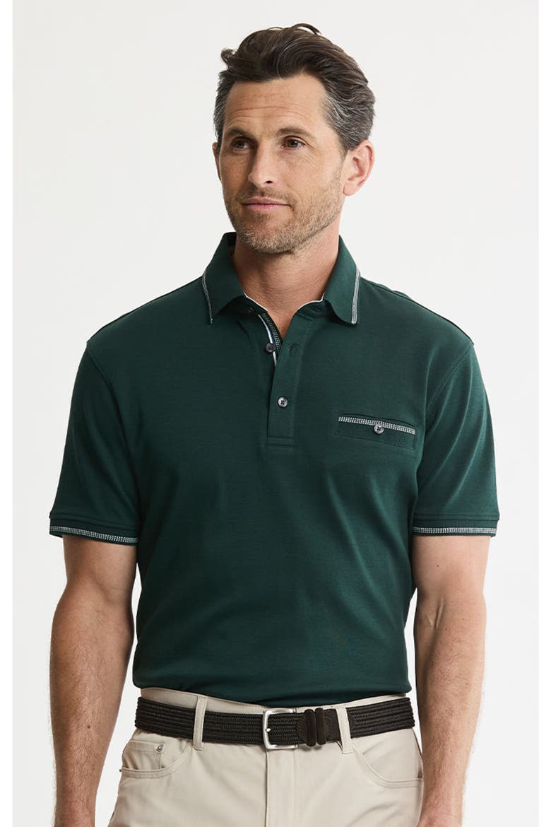 Cotton Interlock Polo, Main, color, Dark Green