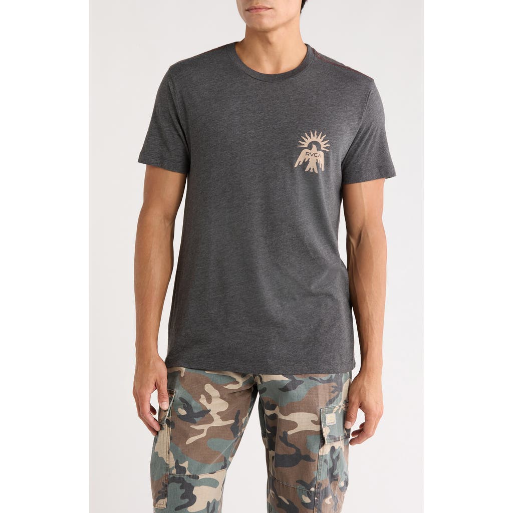 Rvca Las Cruces Graphic T-shirt In Gray
