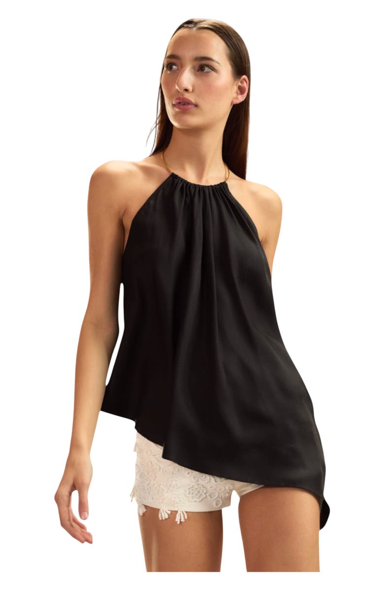 Cynthia Rowley Talita Silk Blouse, Main, color, Black