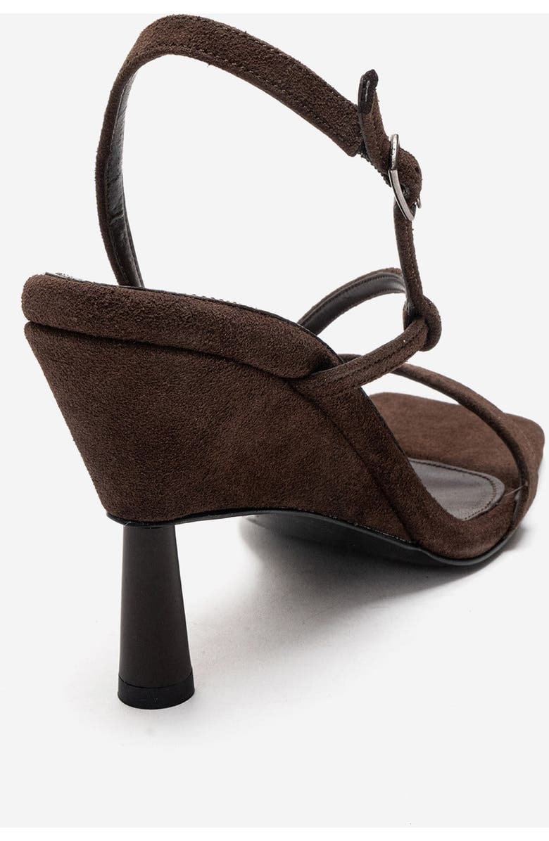 Prologue Shoes Jolene Stiletto Sandal, Alternate, color, Brown Suede
