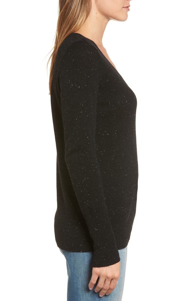 Halogen<sup>®</sup> V-Neck Cashmere Sweater, Alternate, color, 