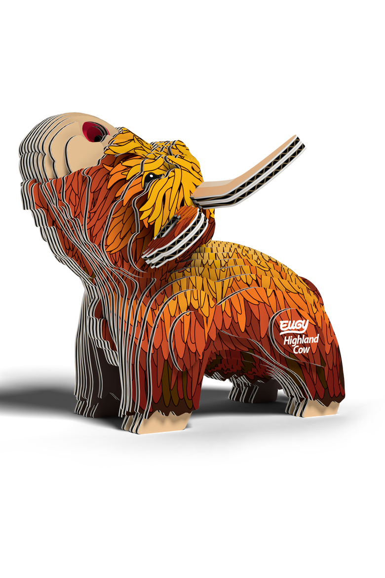 Highland Cow 3D Puzzle, Alternate, color, No Color