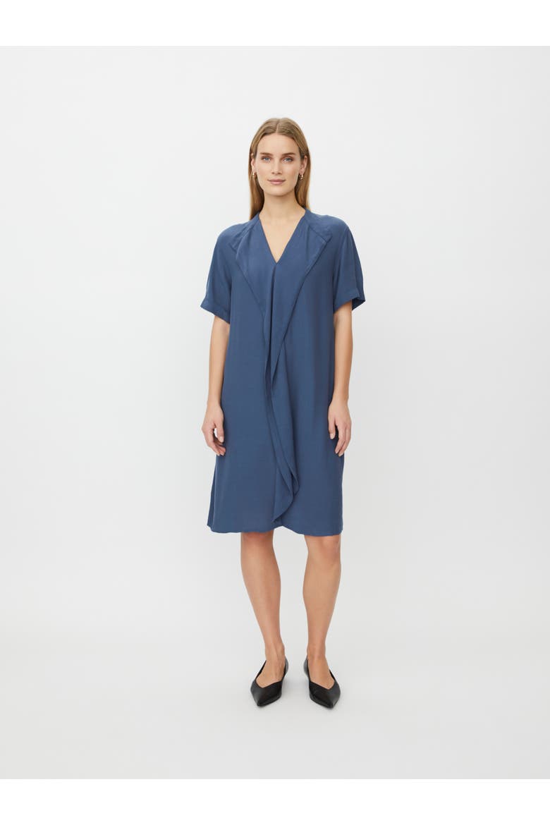 MaNysenna V-Neck Drape Detail Dress, Main, color, Ensign Blue
