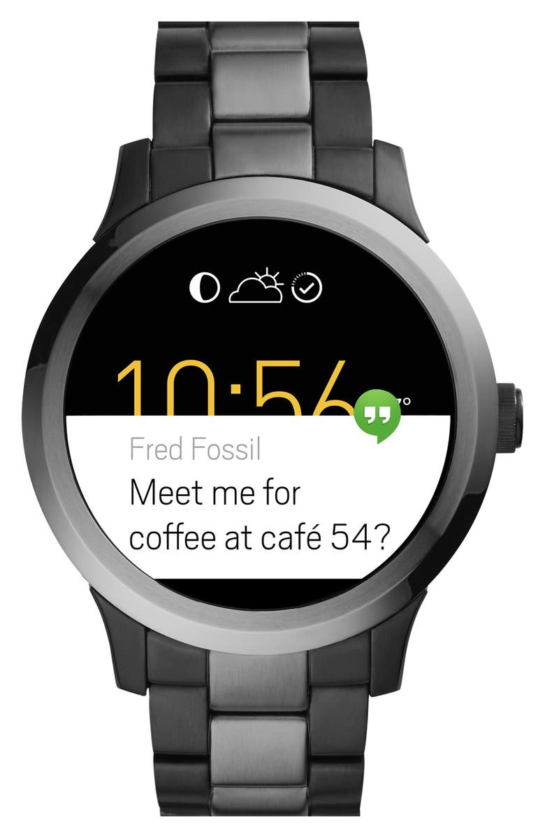 Fossil Q Fossil 'Fossil Q - Founder' Round Bracelet Smart Watch, 47mm, Alternate, color,