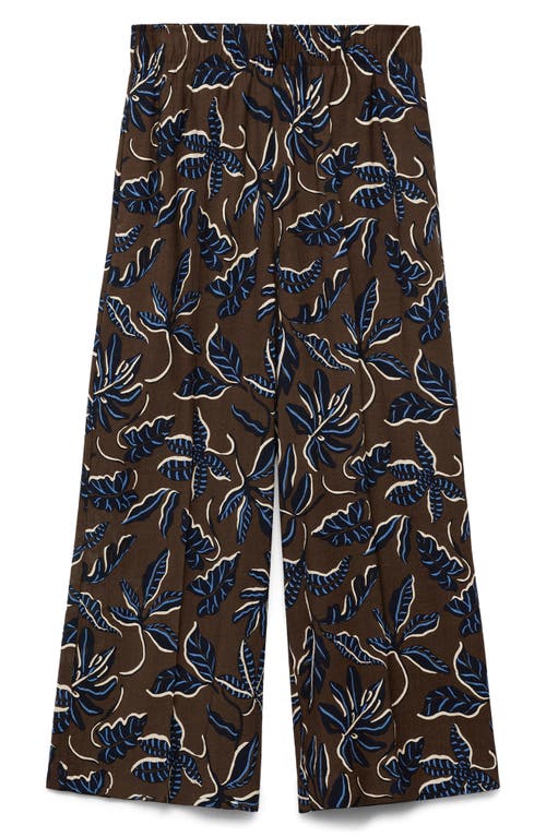 Mango Print Crop Wide Leg Pants