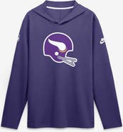 Nike Men's Nike Purple Minnesota Vikings Sideline Alternate Lightweight Long Sleeve Hooded Dri-FIT T-Shirt