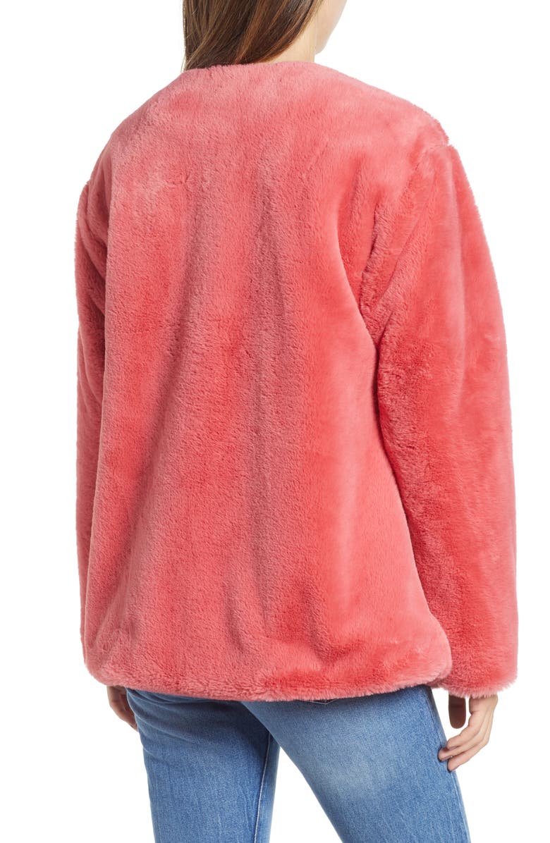 Bernardo Borg Faux Fur Jacket, Alternate, color, 