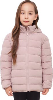 Rokka&Rolla Kids' Fiona Lightweight Hooded Puffer Jacket