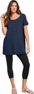 Roaman's Plus Size Cotton Ultimate Scoopneck Swing Tunic