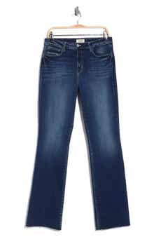 Ruth High Waist Raw Hem Straight Leg Jeans