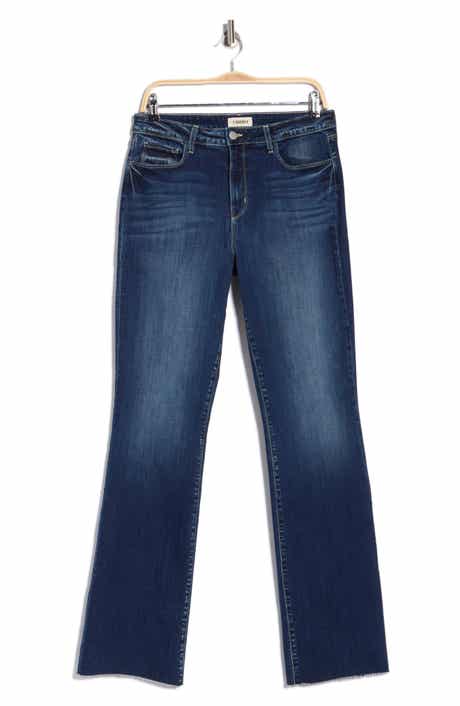 Ruth High Waist Raw Hem Straight Leg Jeans