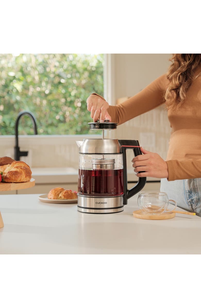 Cuckoo Glass 1.7-Liter Electric Kettle, Alternate, color, Silver