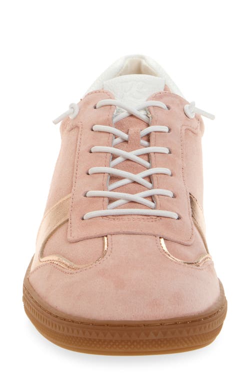 Paul Green Alison Sneaker In Rose Rosato Soft Suede